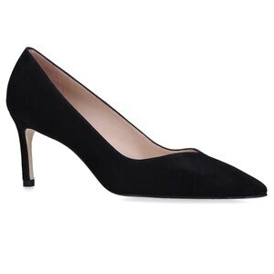 Stuart Weitzman Anny Black Suede Heels Pumps Size 6.5